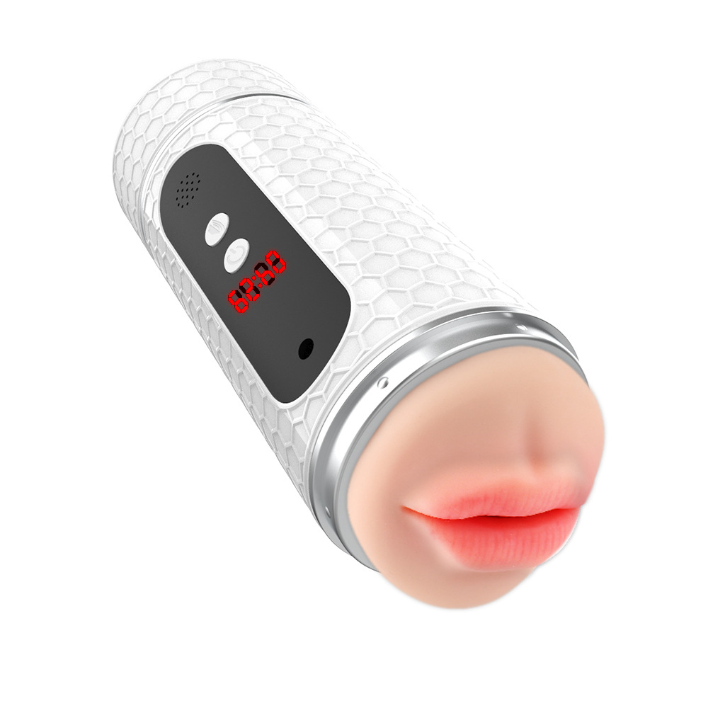 Double Head Timing Screen Display Airplane Cup Voice Electric Penis Trainer Sex Toy Male Masturbation Cross Border Application Scenario