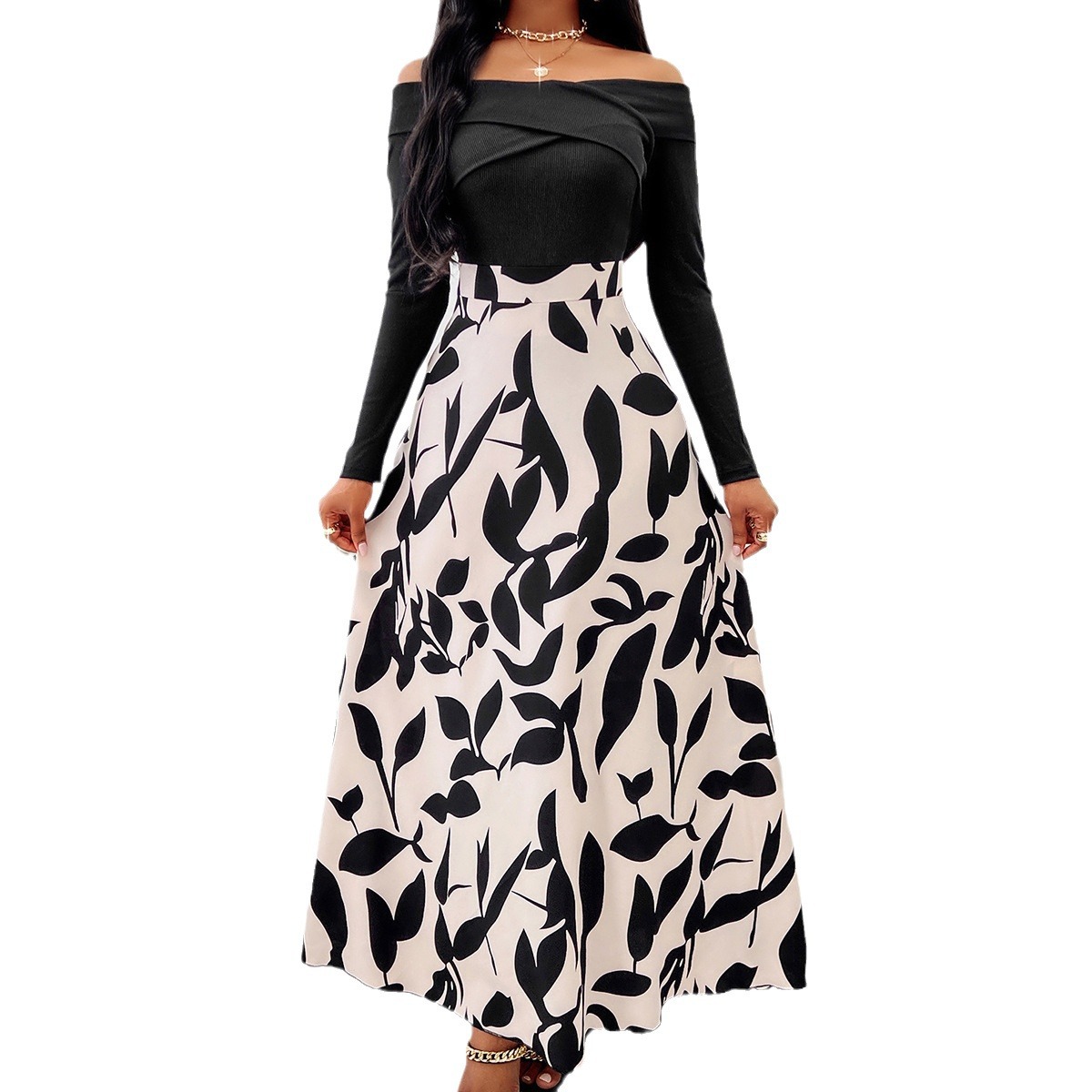Spring/Summer 2024 printed dress Cross-border bestseller, European and American women's clothing for foreign trade, Amazon temu, AliExpress independent station Item Picture