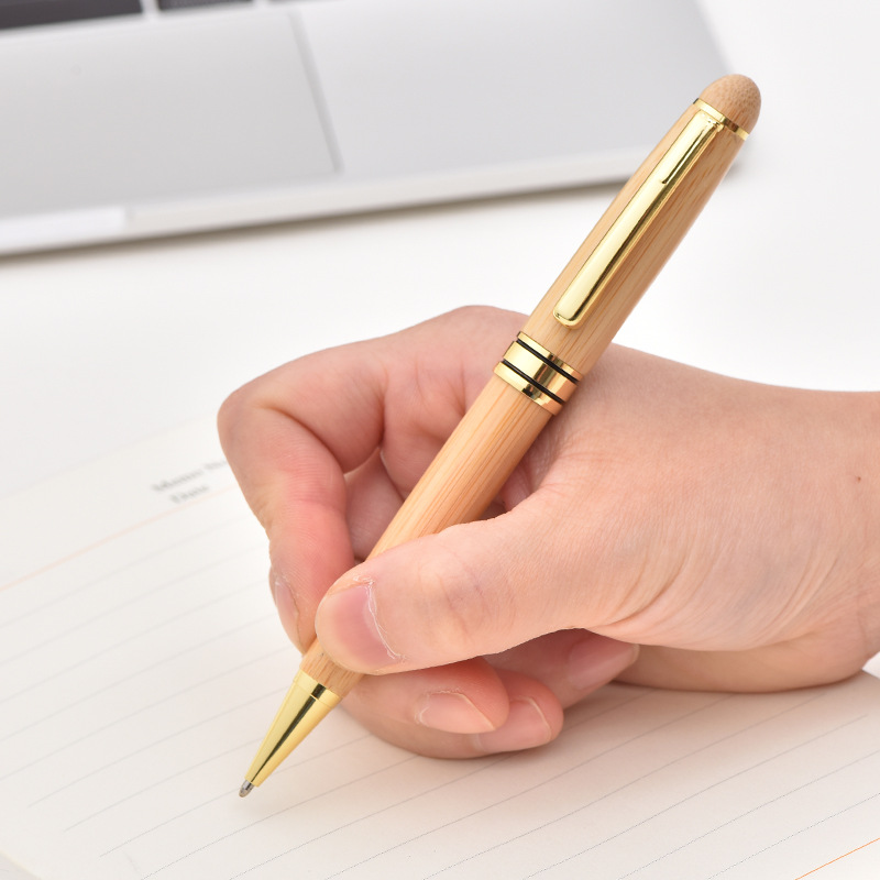 Supply Of Office Supplies Student Ballpoint Pen Business Bamboo Wood Rotary Oil Signature Pen Advertising Gifts Writing Pen Specification drawing