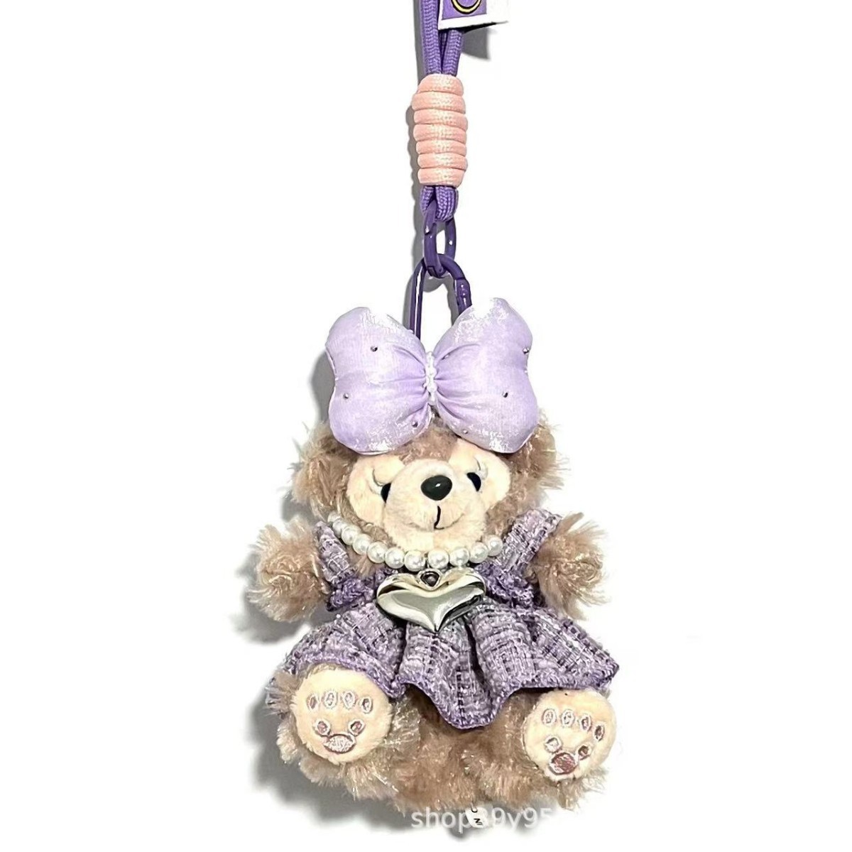 Cute Meimei Duffy Bear Bag pendant, mobile phone chain that can be crossed diagonally, Qianjin Xiaoxiang-style doll back chain, new style details Picture