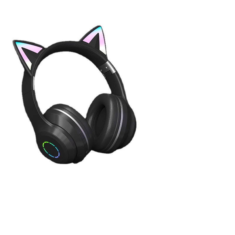 新款头戴式蓝牙耳机ST89M渐变色LED发光萌猫系列猫耳无线蓝牙耳机详情图5