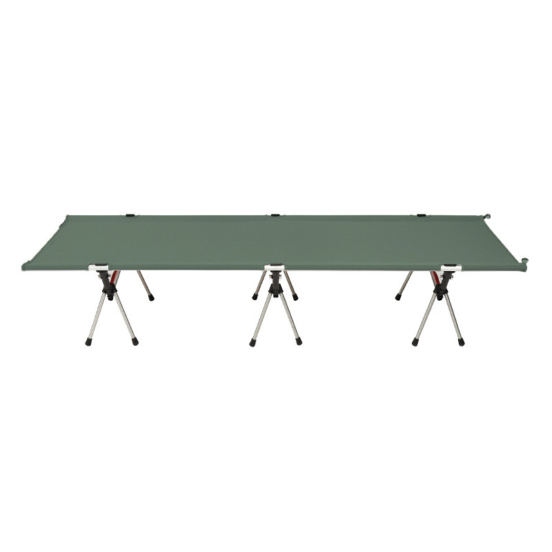 7075 Folding bed, outdoor camp bed, lightweight, adjustable height, picnic camping bed, portable office midday rest bed Item Picture