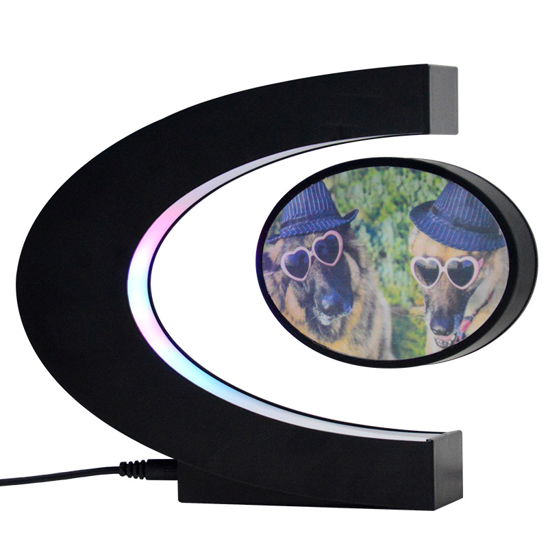 Magnetic levitation manufacturers wholesale magnetic levitation picture frame replaceable photo night light home creative display a piece of hair