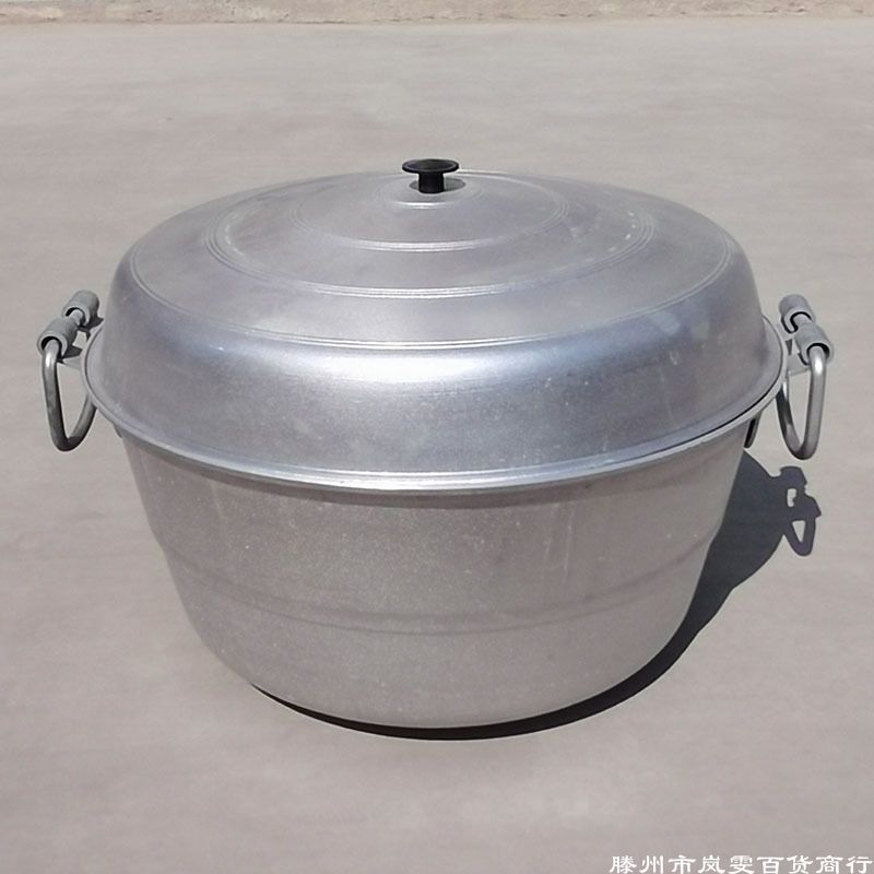 Large thickened commercial hotel Lv steamer old cast aluminum raw cooked aluminum pot beef and mutton soup pot large meat pot