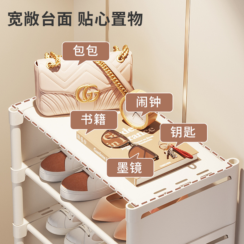 Shoe shelf simple household entrance shoe cabinet to store 2023 new dormitory small small narrow rental house Application Scenario