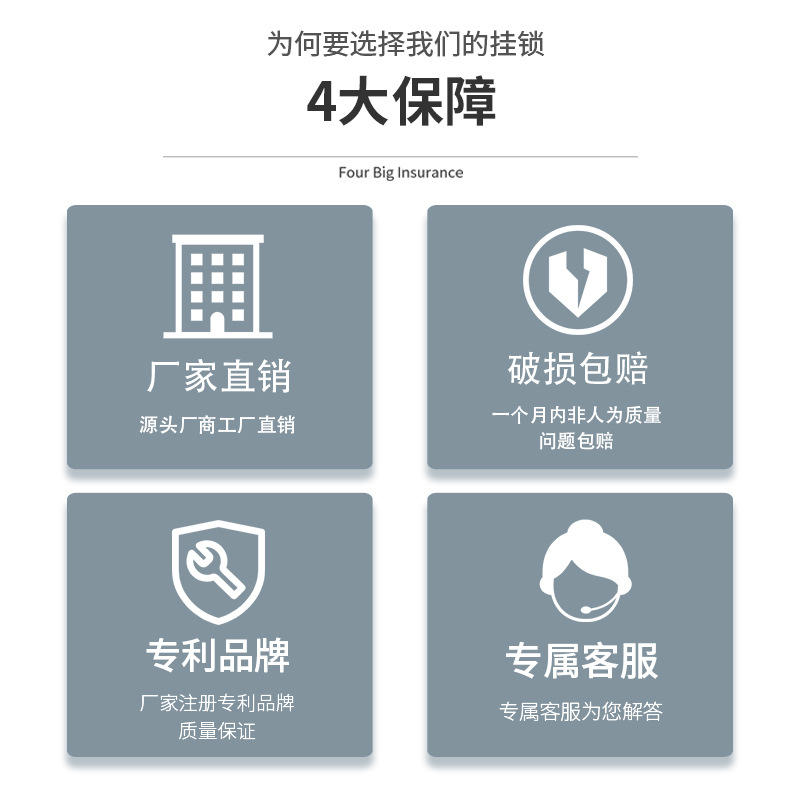 Direct supply from the padlock manufacturer: spray-painted casing rectangular lock, all-copper core computer key, door lock, cabinet lock, warehouse lock, anti-theft details Picture