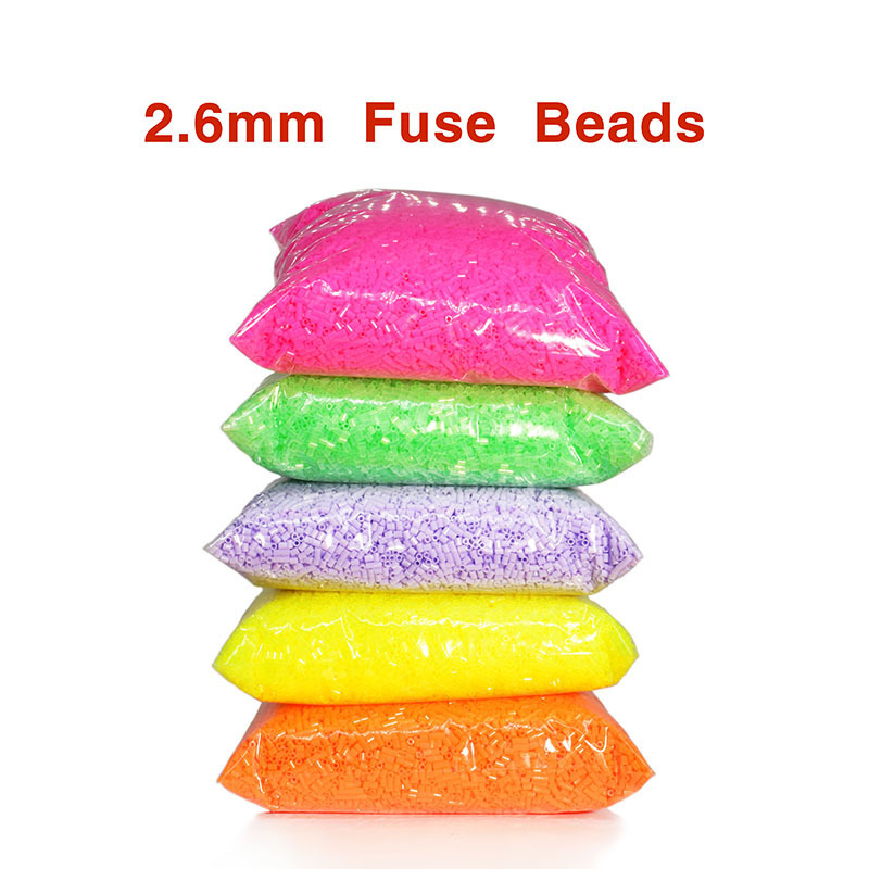 2.6mm Small Puzzle Bean Set, children's diy pendant, Puzzle Bean material pack, DIY puzzle Hot melt Bean bulk pack Item Picture