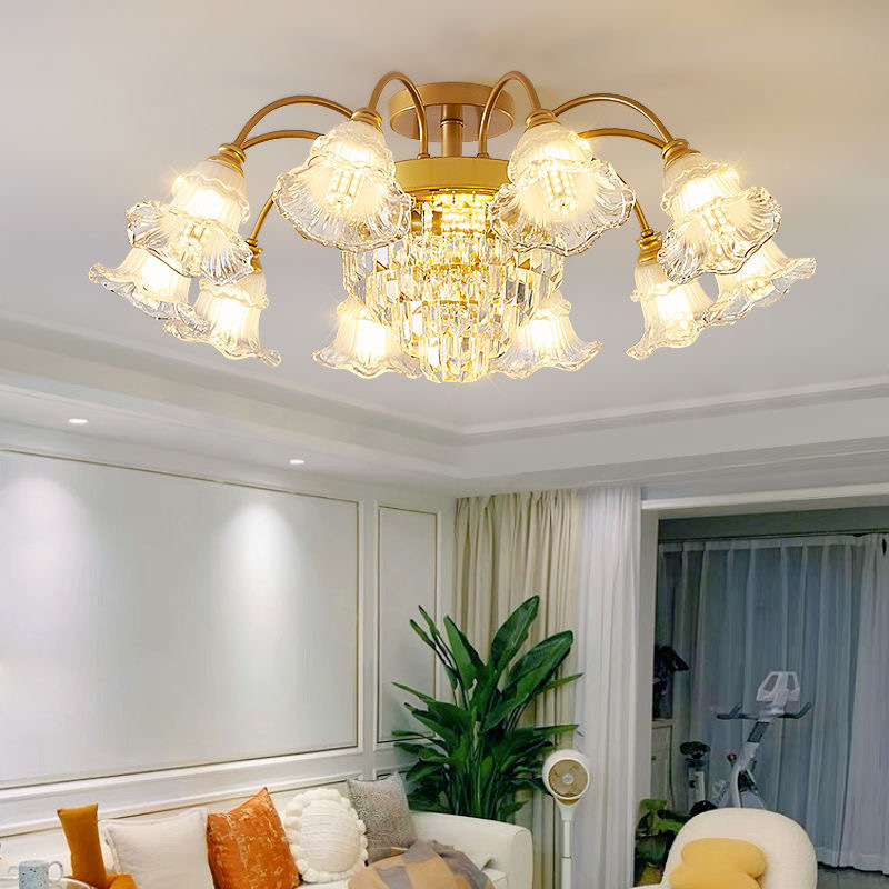 New European Living Room Chandelier Light Luxury Crystal Light American Hall Living Room Light Household Simple Dining Room Bedroom Lamps details Picture