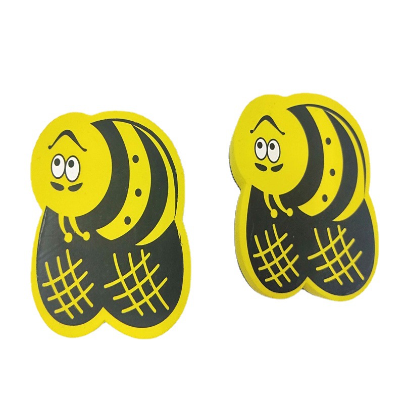 Creative cartoon magnetic white board erasers, office and study supplies, EVA sponge felt, mini and cute little bee board erasers Item Picture