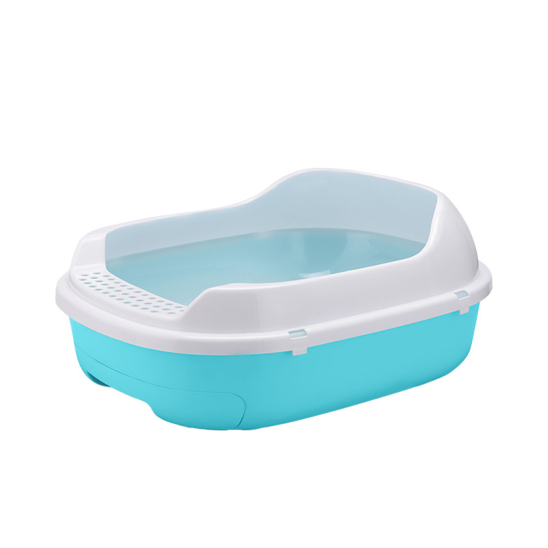 Cat litter box, pine wood cat litter box, semi-enclosed double-layer cat litter box with drawer, cat toilet, cat litter shovel included Item Picture