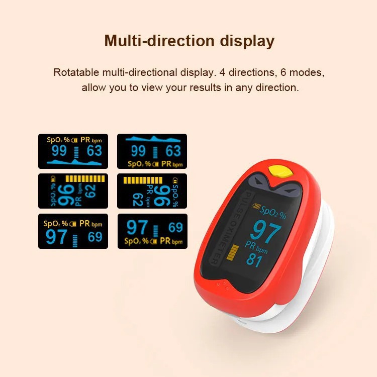 Cross-border children's dedicated finger clip blood oxygen meter, English packaging, blood oxygen saturation and heart rate detection instrument Specification image