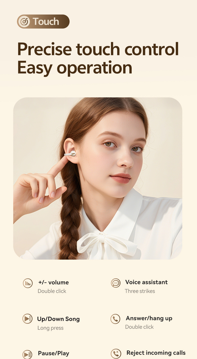 M91跨境爆款AI翻译蓝牙耳机夹耳式高颜值高音质超长续航蓝牙耳机详情13