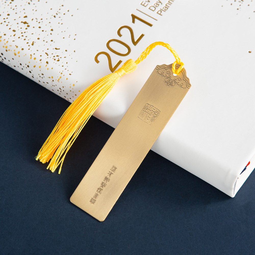Customized diy brass metal bookmarks, creative ruyi clips, Chinese-style bookmarks, classical business gifts Specification image