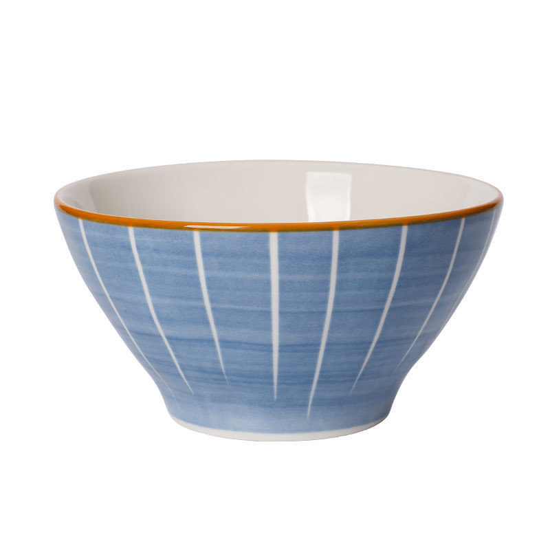 European-style stone-patterned tableware gift bowls, European-style ceramic tableware, hand-outlined underglaze painting technique Item Picture