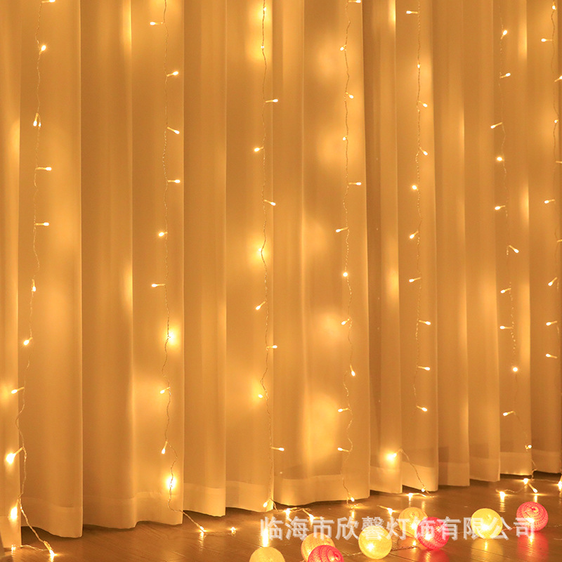 Led Curtain Light Background Light String Led Full Star Curtain Light Outdoor Garden Christmas Decorative Light Specification drawing