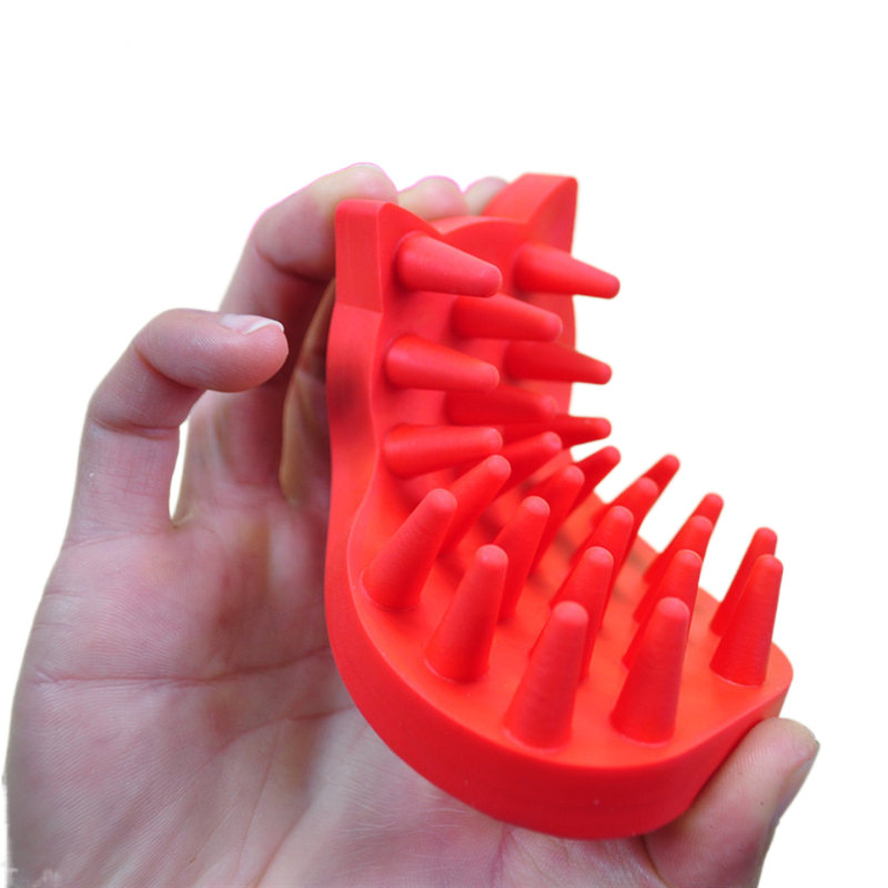 Pet brush, long-haired dog and cat face shape bath brush, thick comb, pet dog and cat bath hair comb, cat face brush details Picture