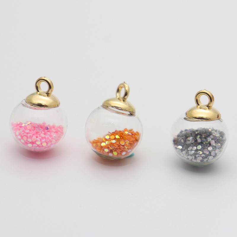 Ins-style sweet polka dot glass ball pendant, hair band, wristband DIY accessory manufacturer details Picture