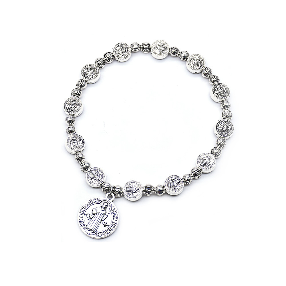 Export cross metal rose rosary beads Vatican Cross bead rosary bracelet bracelet