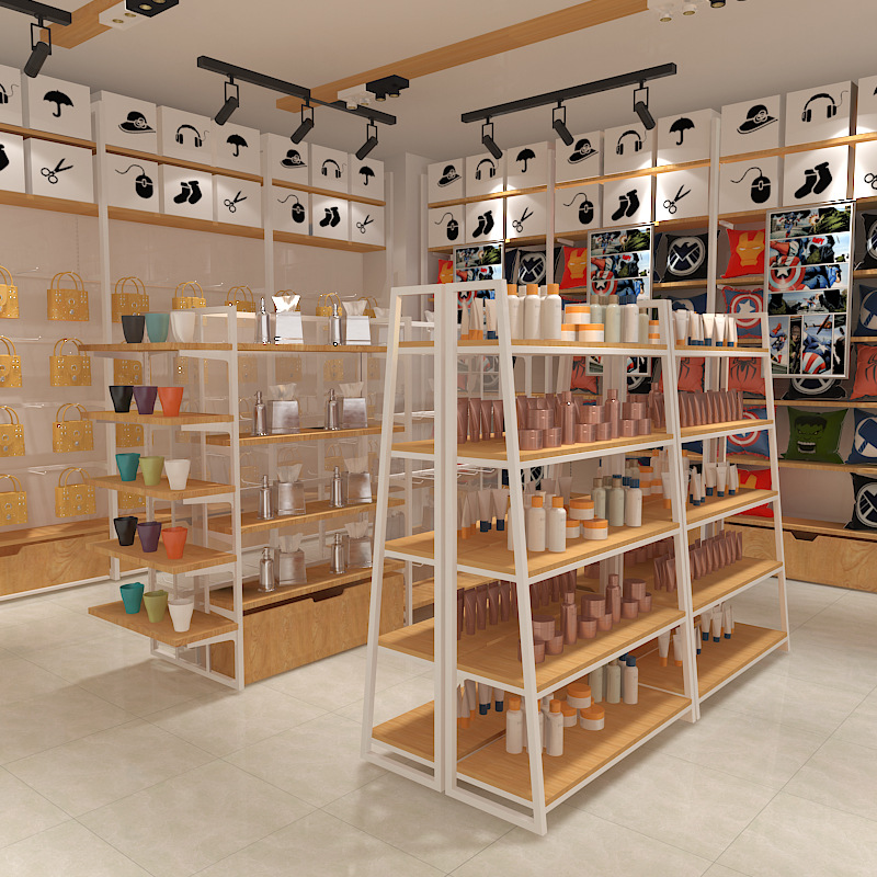Boutique Shelf Stationery Pet Underwear Store Display Rack Multi-Functional Steel Wood Combined With Commercial Super Shelf Display Cabinet Specification drawing