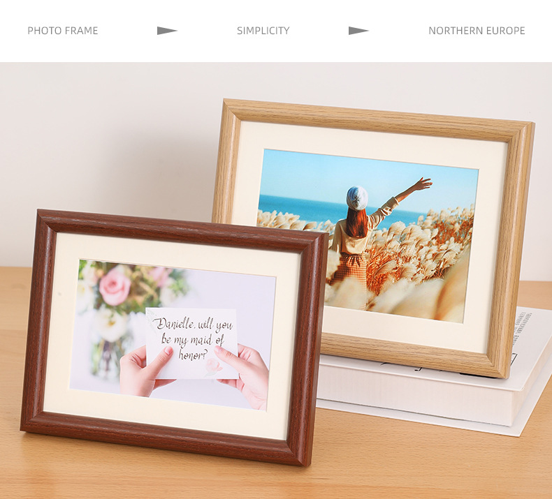 相框6寸相框摆台高级感摆件照片墙相框空框7寸8寸a4创意简约画框详情10