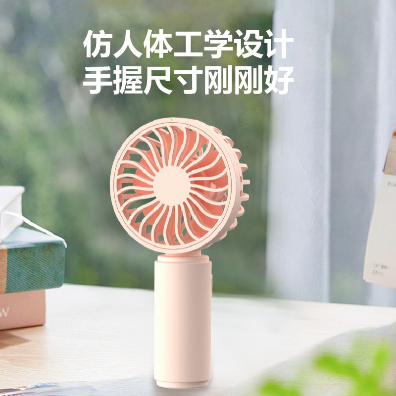 2024 Foreign Trade New Mini Simple Hanging Bag Pocket Handheld Fan Cute Home Desktop Portable Small Fan details Picture