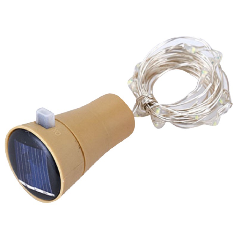 Solar-powered wine bottle stopper LED copper wire light string Christmas decorative atmosphere light Item Picture