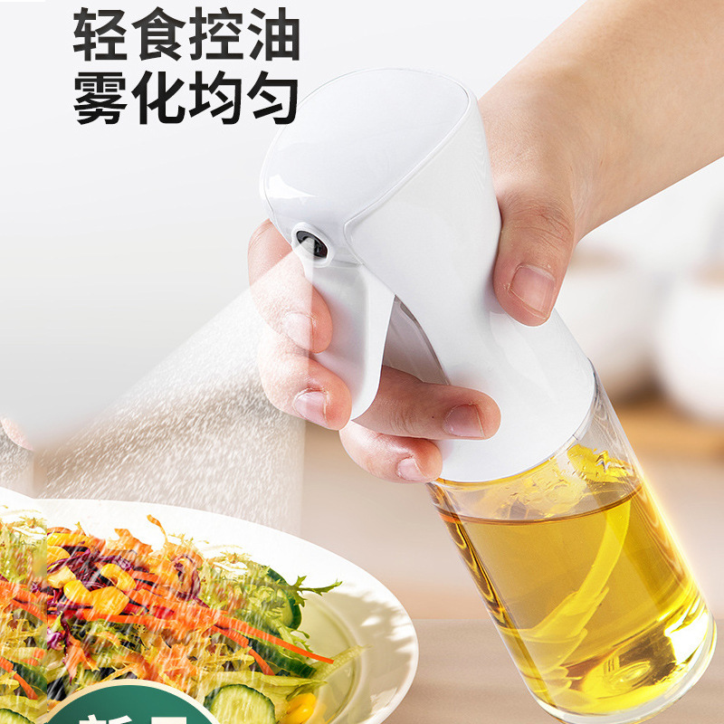 New Pressurized Continuous Oil Bottle Dual Purpose Barbecue Spray Oil Bottle Food Grade Kitchen Cooking Oil Home Oil Spray