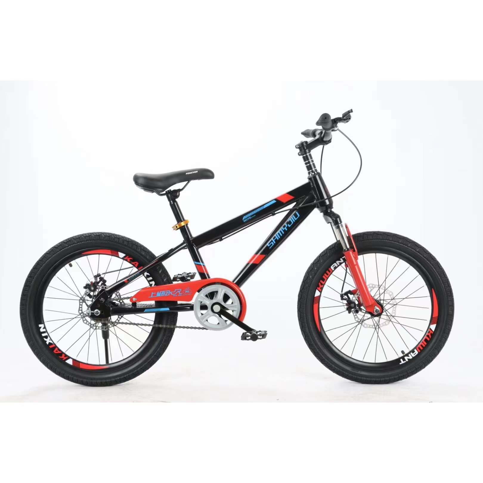 全新极速儿童山地车自行车18寸20寸22寸前后碟刹减震款代发脚踏车产品图