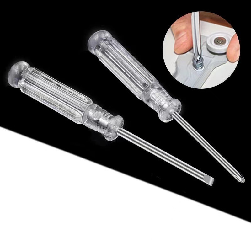 Supply Crystal Screwdriver Transparent Environmental Protection Cross Straight Screwdriver Toy Distribution Screwdriver Electrical Accessories Tool Set Application Scenario