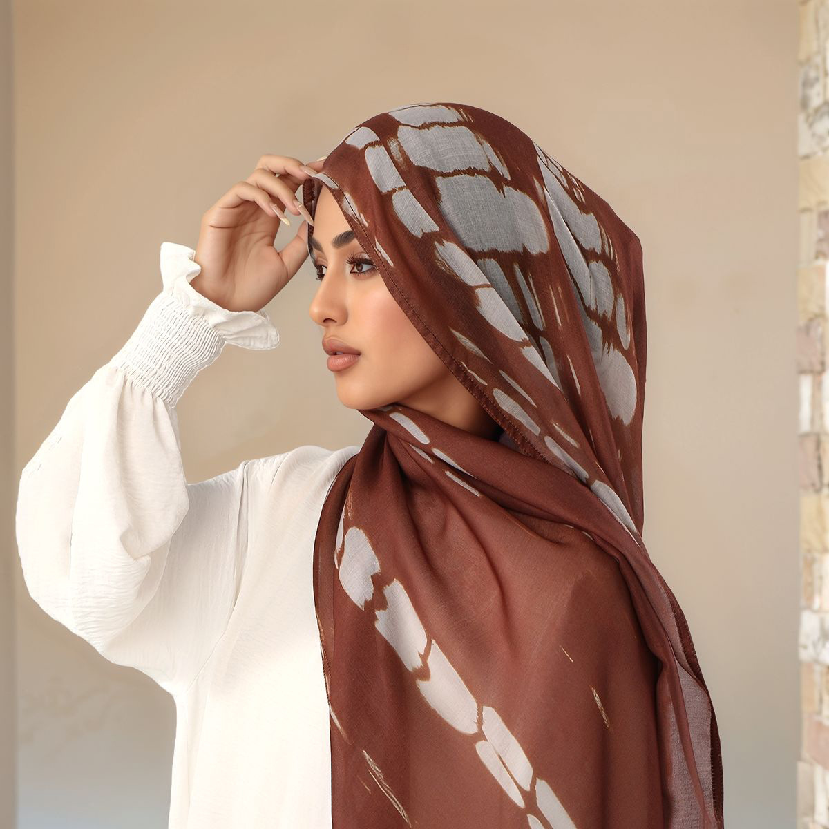 中东热销人棉印花头巾女跨境马来西亚流行民族包头头巾阿拉伯头巾详情13