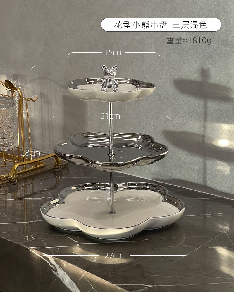 Electroplated bear fruit plate Specification image