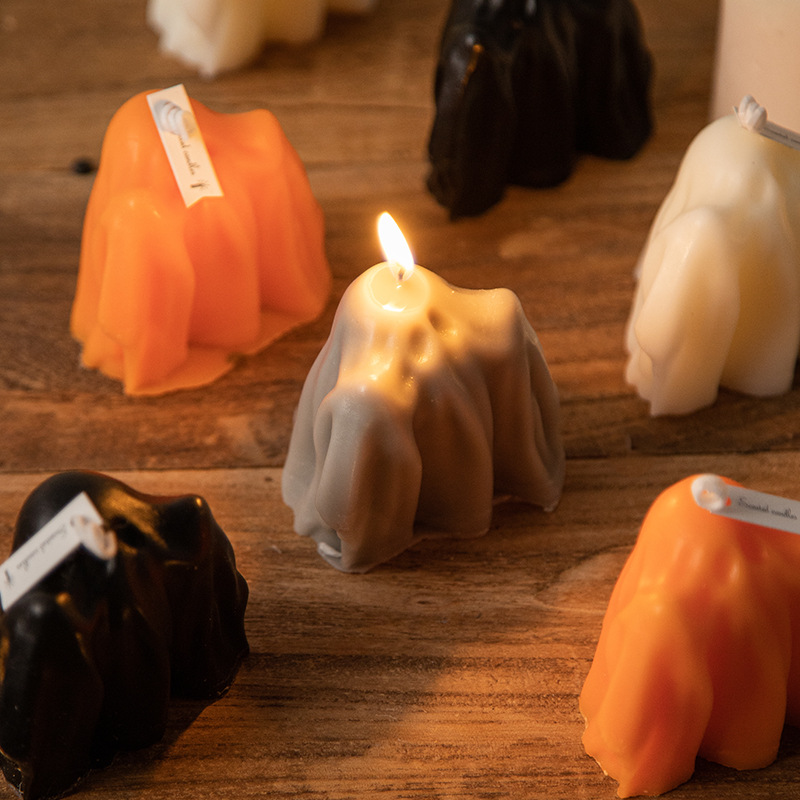 万圣节小幽灵香薰蜡烛跨境节日礼ins创意家居摆饰万圣节日装饰