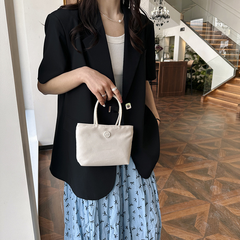 休闲手提包唯美女士简约小包时尚托特包2024新款休闲可爱手拎包产品图