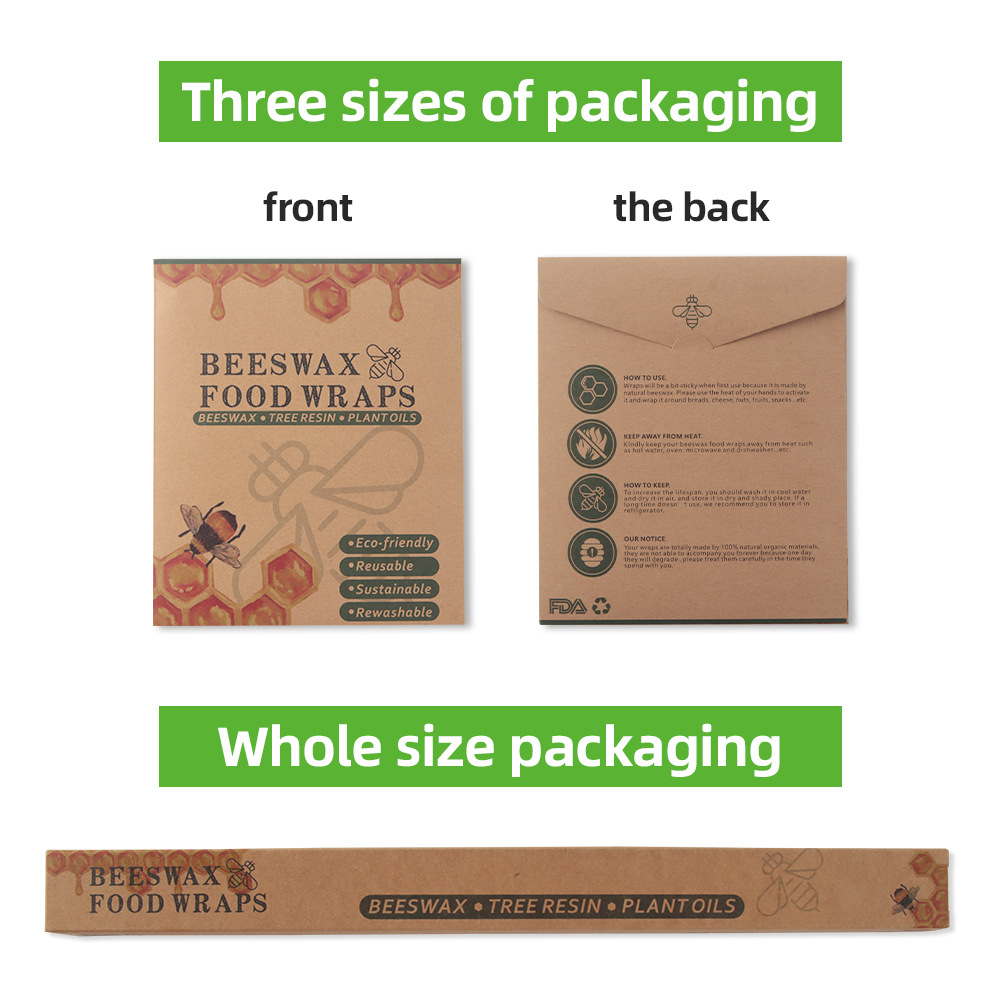 Source factory wholesale food-grade beeswax wraps, beeswax bread bags organic beeswax wraps Item Picture