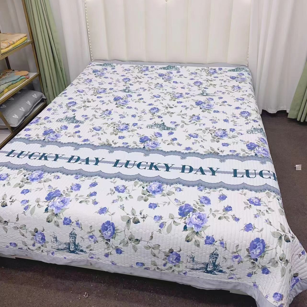 Class A Skin Friendly Three Layer Quilted Cotton Quilted Bed Cover Washing Machine Wash Not Easy To Fade Washed Cotton Tatami Bed Cover
