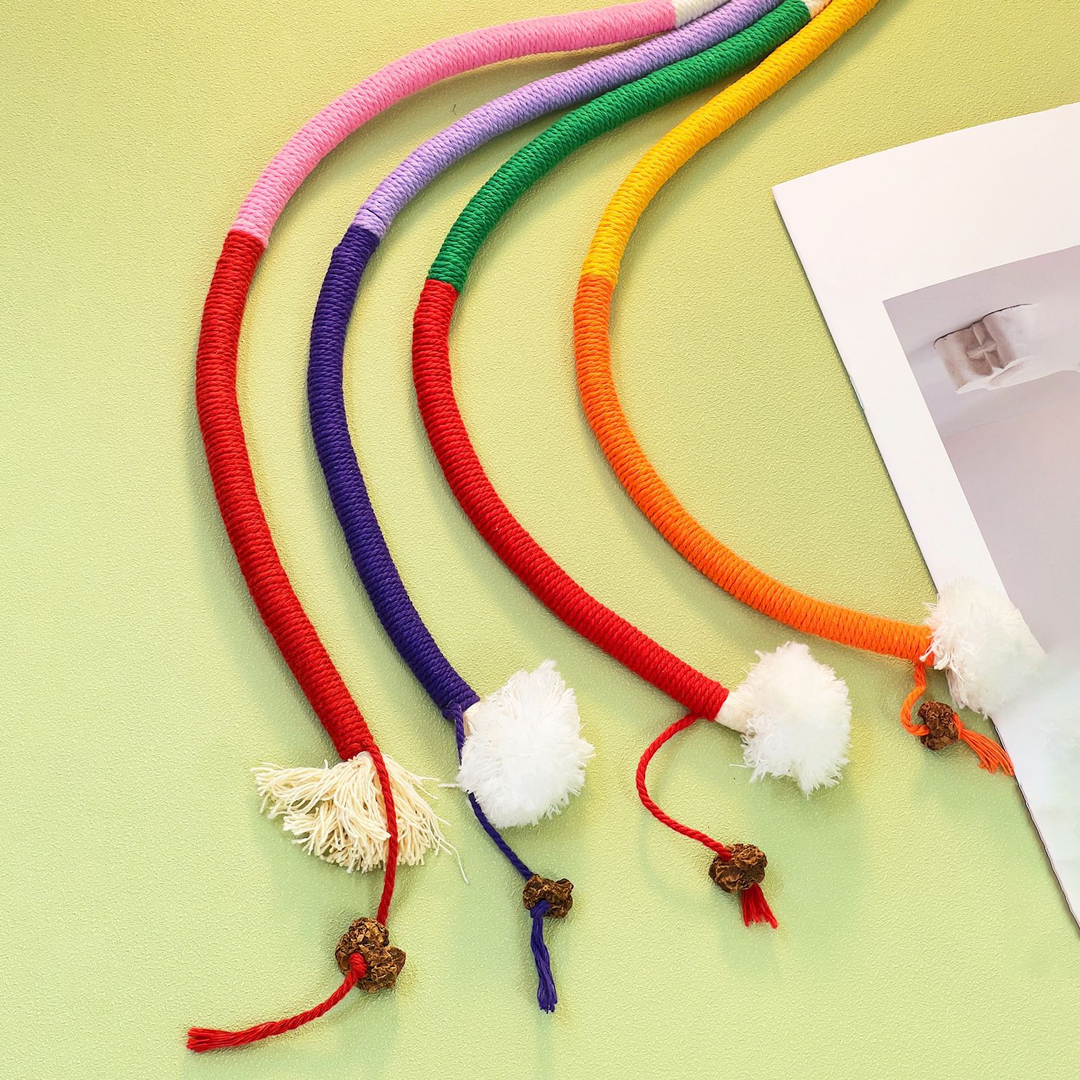 Gnawing Cat Rope Toy Self-Exhilarating Gall Nut Gnawing Rope Toy Grinding Tooth Chew Chew Toy Specification drawing