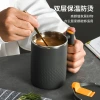 Wholesale 304 stainless steel mugs, heat-resistant drinking cups, household covered office coffee water cups, gift boxes details Picture