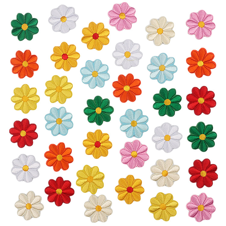 2023 New Mixed Flower Embroidery Patch Cartoon Butterfly Computer Embroidery Label Ironing Small Red Flower Patch Amazon details Picture