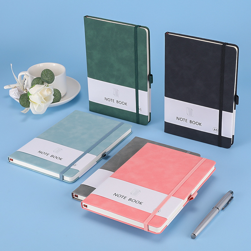 Cross-border notebook customized logo skin-feel mini pocket book A6 business small notebook simple and portable with a strap planner Application Scenario