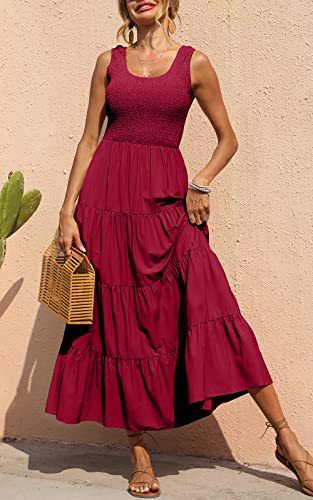 2023 Amazon Bestseller for cross-border women's Clothing from Europe and America: Vest dress, pleated and spliced sleeveless dress with a large swing Application Scenario