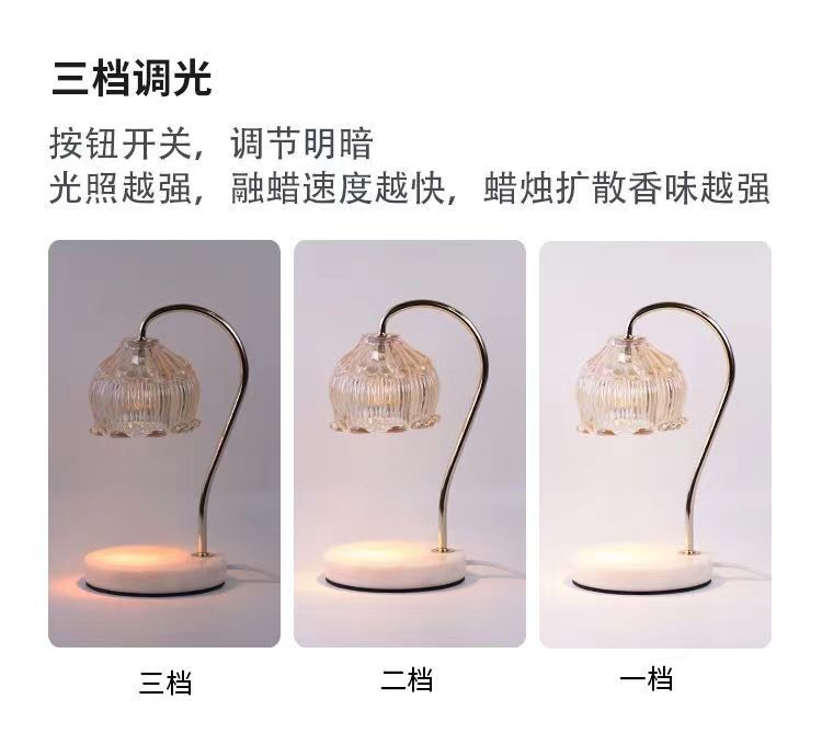 Marble Melting Candle Lamp Ins Fragrance Gift Desk Lamp Smokeless Temperature Control American Retro Night Light Aromatreatment Melting Wax Lamp Application Scenario