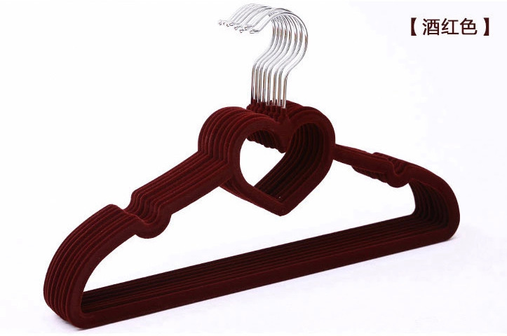 Heart-shaped adult flocked clothes drying rack Item Picture