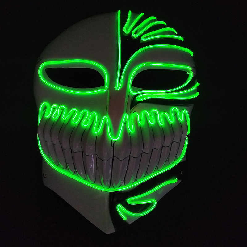 万圣节骑士EL发光面具酒吧派对聚会礼品发光助威道具LED创意面具详情图2