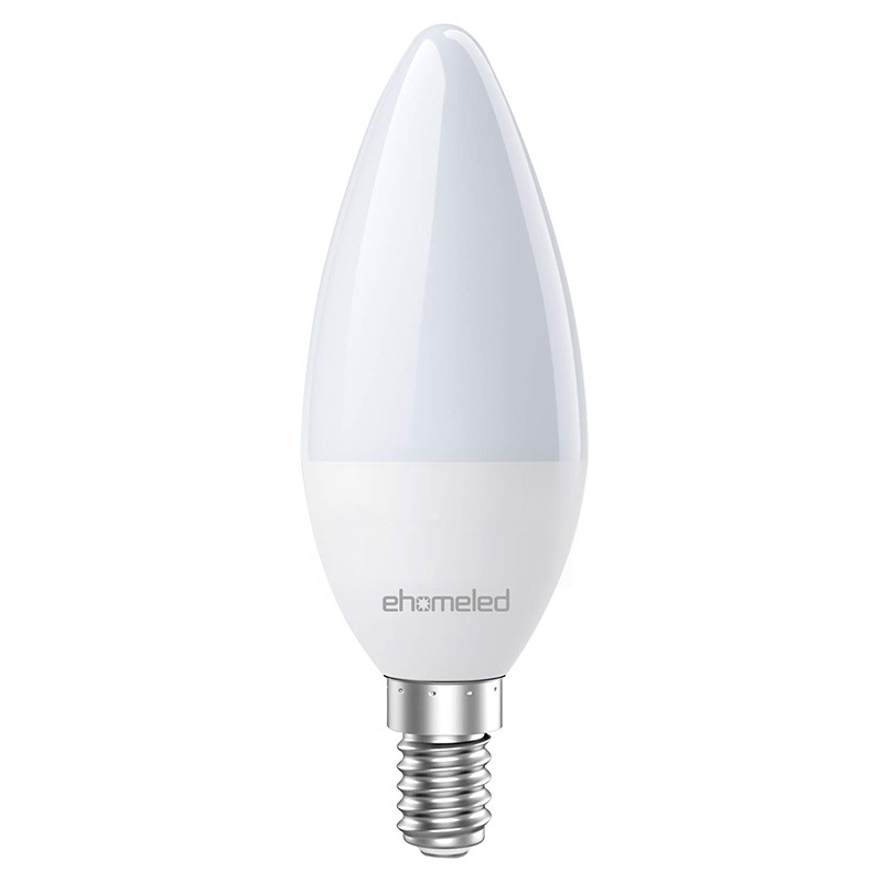 Cross-border exclusive E14 screw-top LED candle bulb, C37 pointed bubble tail warm white crystal chandelier, energy-saving Item Picture