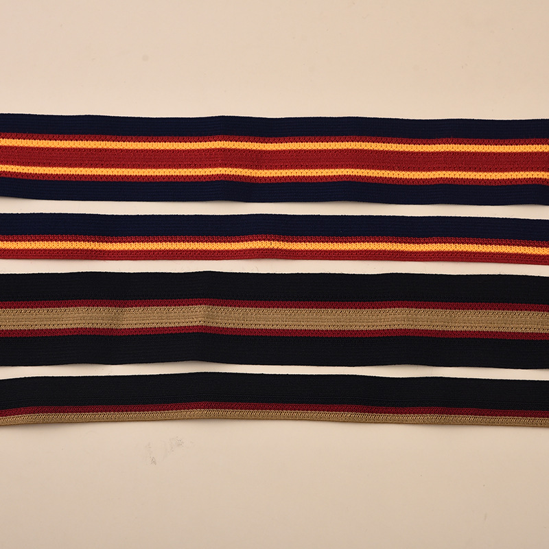 Sportswear Ball Suit Yarn-Dyed Ribbon Collar Cuff Webbing Jersey Webbing Striped Intercolored Webbing Side Strip Specification drawing