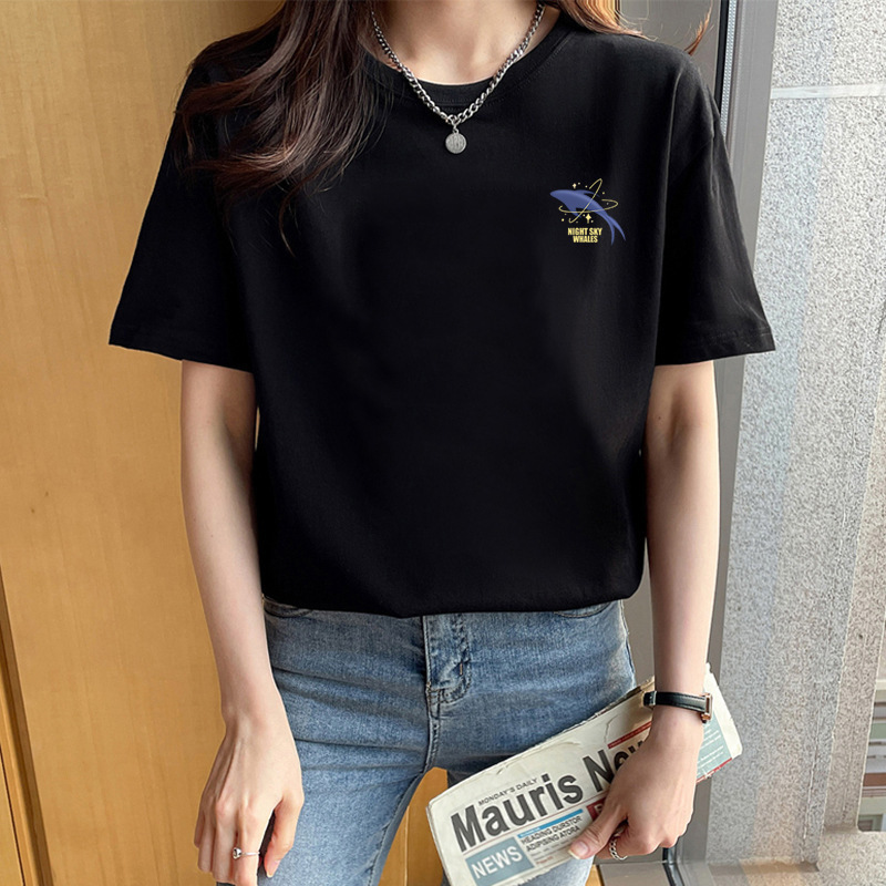 纯棉短袖t恤女2026夏季新款圆领上衣印花半袖女士宽松休闲短袖潮详情15