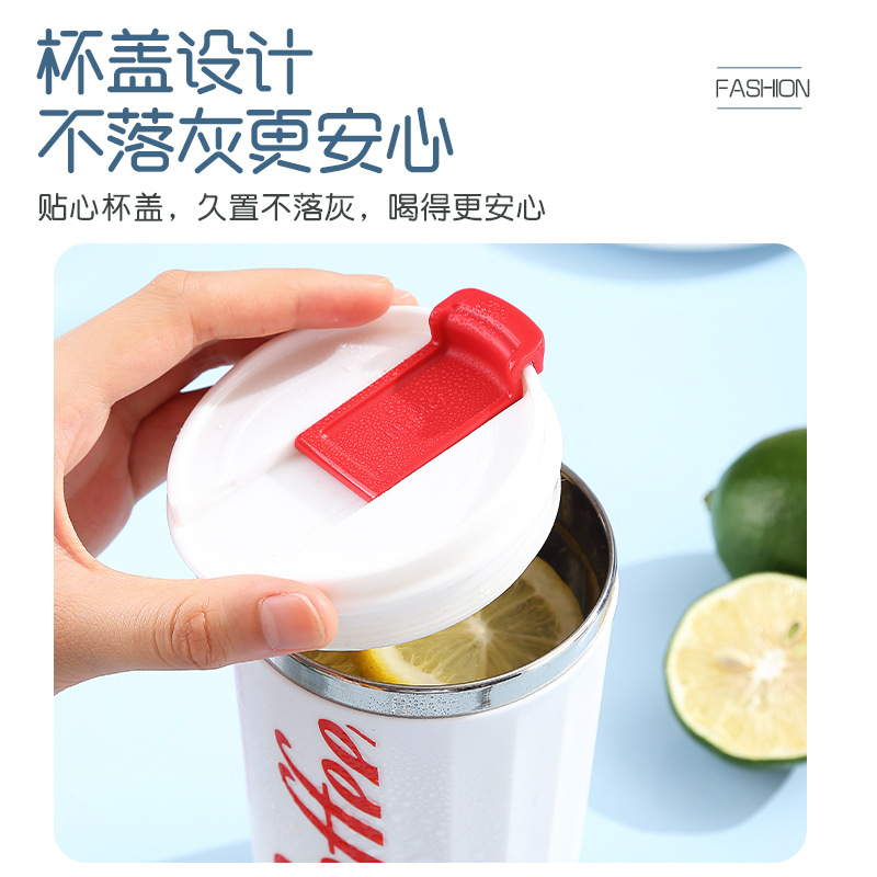 High appearance level coffee mug ins solid color print simple mug handy cup office casual thermos cup drink cup Application Scenario