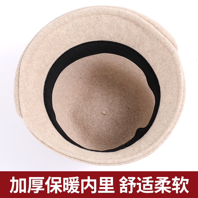 High-End New Wool Hat Women's Autumn And Winter Fashion Curly Top Hat Japanese Temperament Socialite Fisherman Hat Elegant Basin Hat Specification drawing