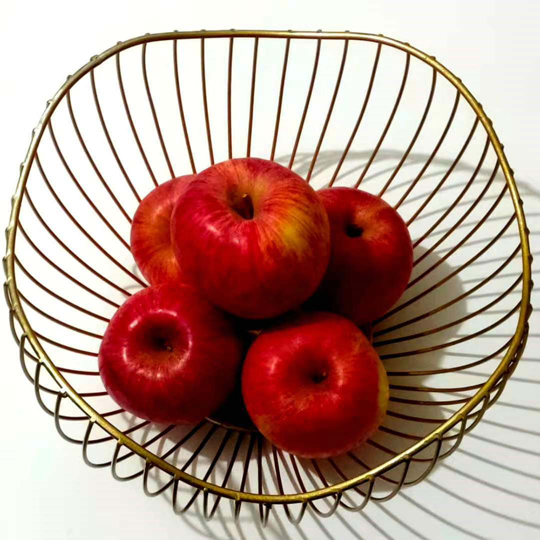 家用铁艺果篮果盘 现代简约水果盘收纳篮 镂空果盘沥水篮详情图4