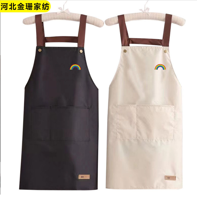 The apron is waterproof, oil-proof and stain-proof. The waistband for kitchen, hotel, catering and coffee shop work clothes can be printed with logos Item Picture